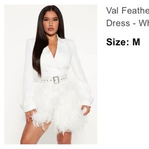 Fashion nova feather dress
